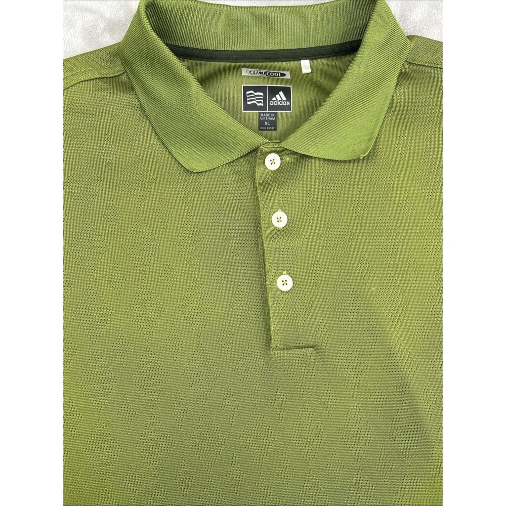 Adidas Golf Climacool Polo Shirt Men’s XL Red Lime Green Set Embroidered - Picture 10 of 13